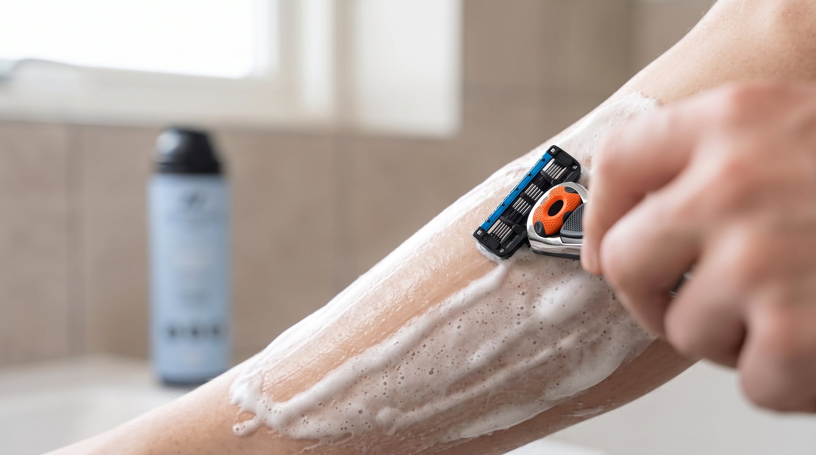 ShaveSafe barberblade i svensk staal. AI-genereret billede.