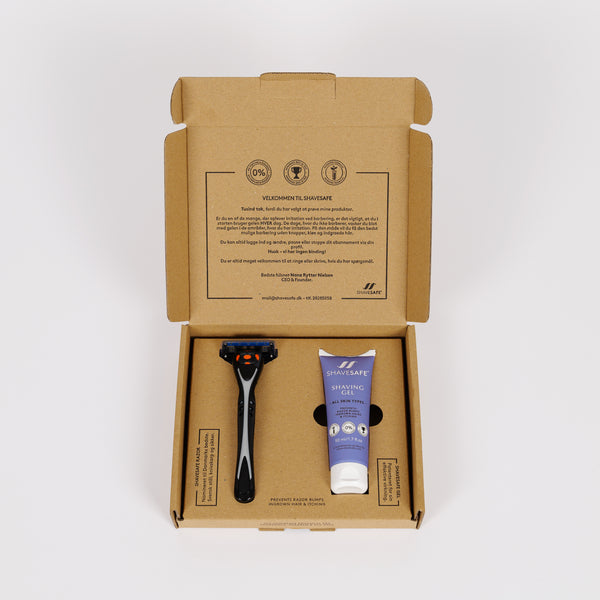 SHAVESAFE SAMPLE PACK: 50ml Gel 1 x Razor